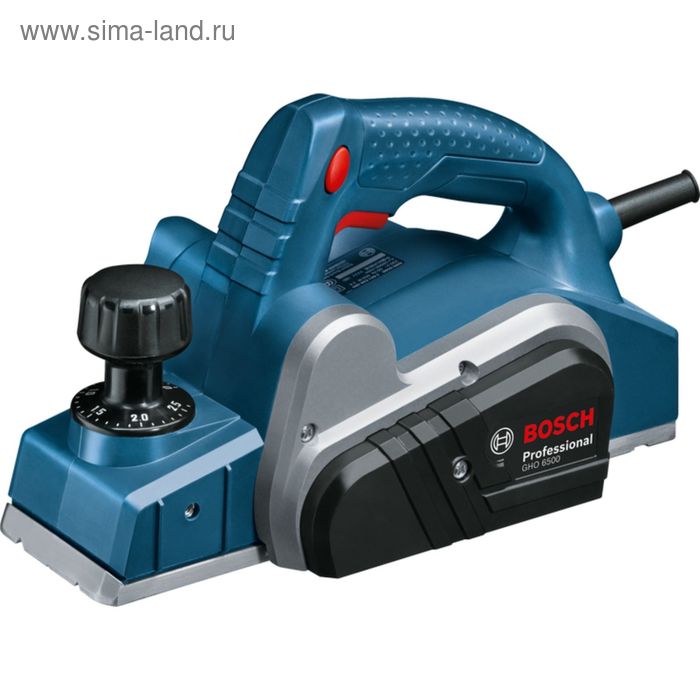 Рубанок Bosch GHO 6500 (0601596000), 650 Вт, глубина строгания до 2,6 мм