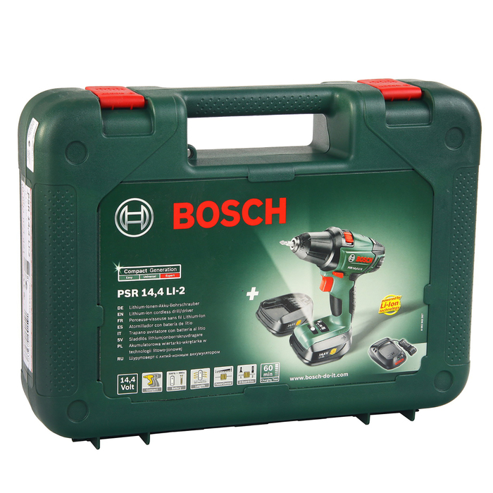 Аккумуляторная дрель-шуруповерт Bosch PSR 14,4 LI-2 Nano (060397340P),14.4 В,2 акк.