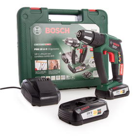 

Аккумуляторная дрель-шуруповерт Bosch PSB 18 LI-2 Ergonomic (06039B0301), 2 акк.