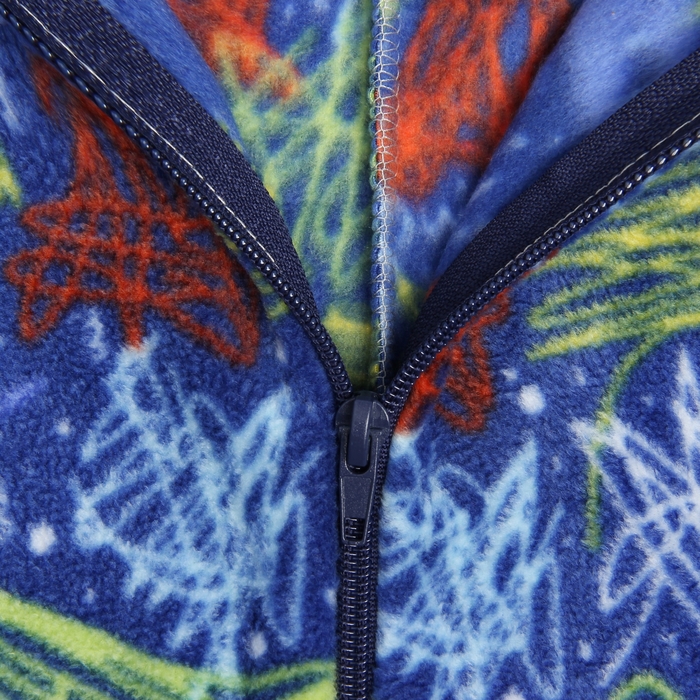 Комбинезон для девочки, рост 80 см, цвет голубой, принт кляксы 621722-8_М