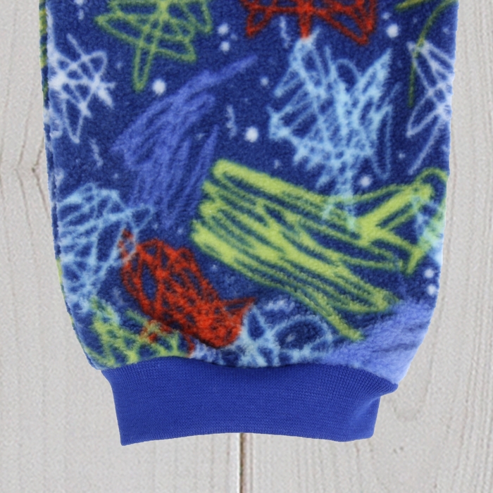 Комбинезон для девочки, рост 80 см, цвет голубой, принт кляксы 621722-8_М