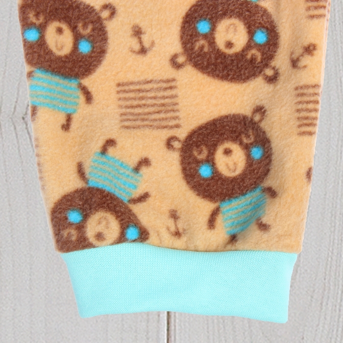 Комбинезон для мальчика, рост 80 см, цвет бежевый, принт медведь 621721-5_М