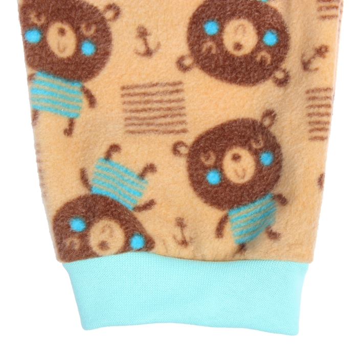 Комбинезон для мальчика, рост 116 см, цвет бежевый, принт медведь 621781-5