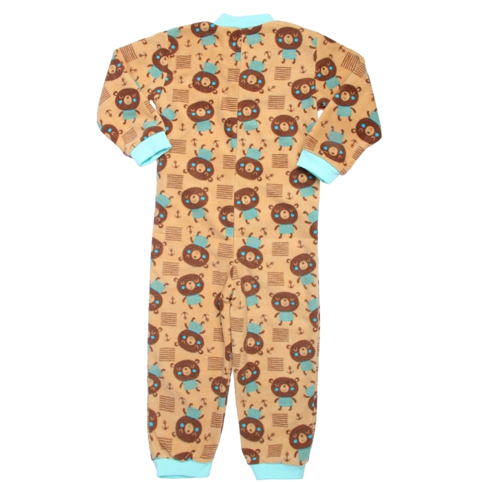 Комбинезон для мальчика, рост 116 см, цвет бежевый, принт медведь 621781-5