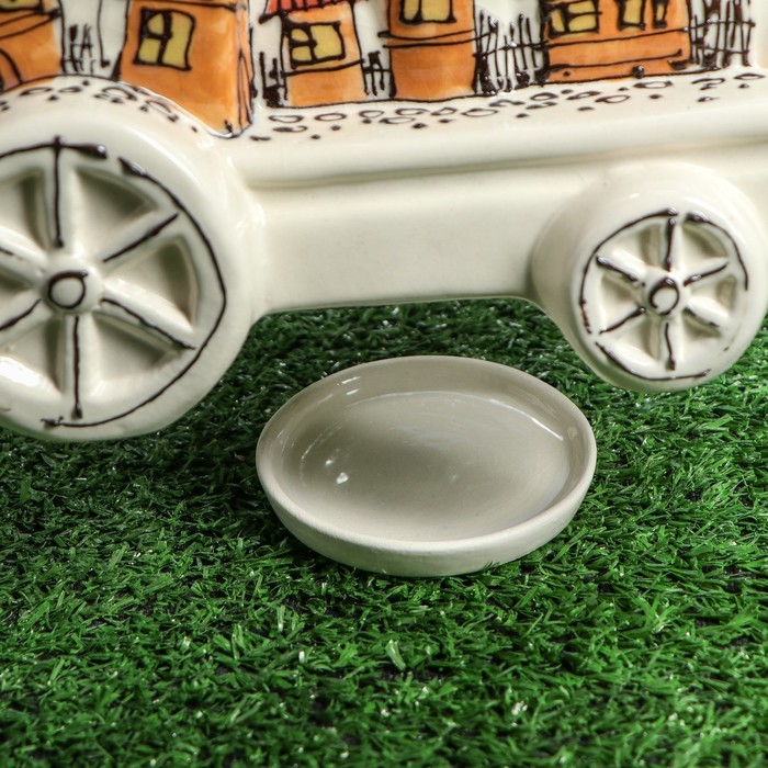 Набор фигурных кашпо "Поезд" малый, 4 горшка, микс