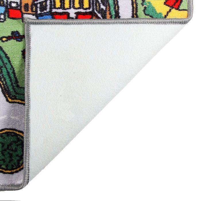 Палас велюр Лунапарк, размер 120х100 см, цвет зелёный, полиамид