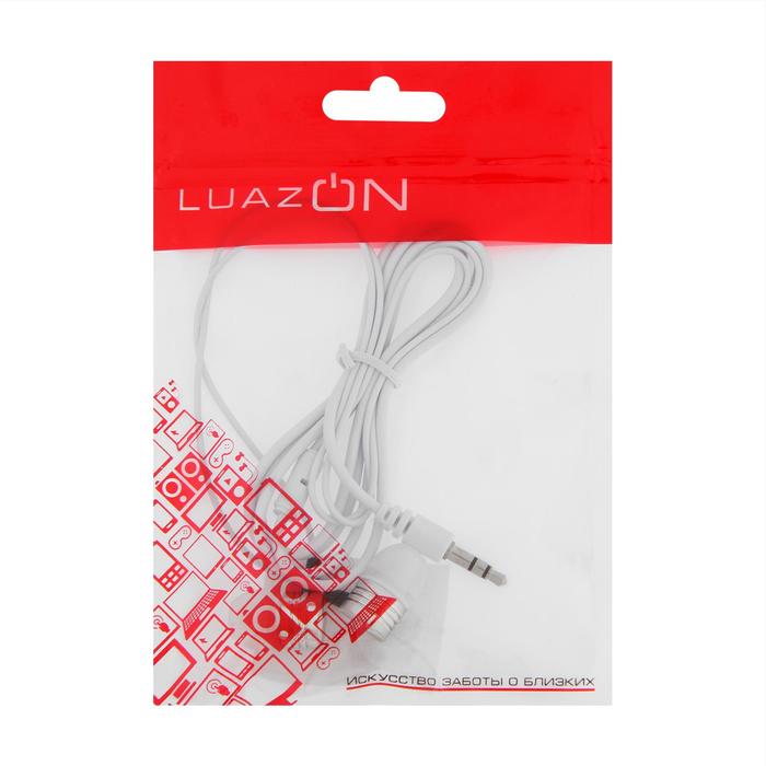 Наушники Luazon, вакуумные, металлический корпус, белые