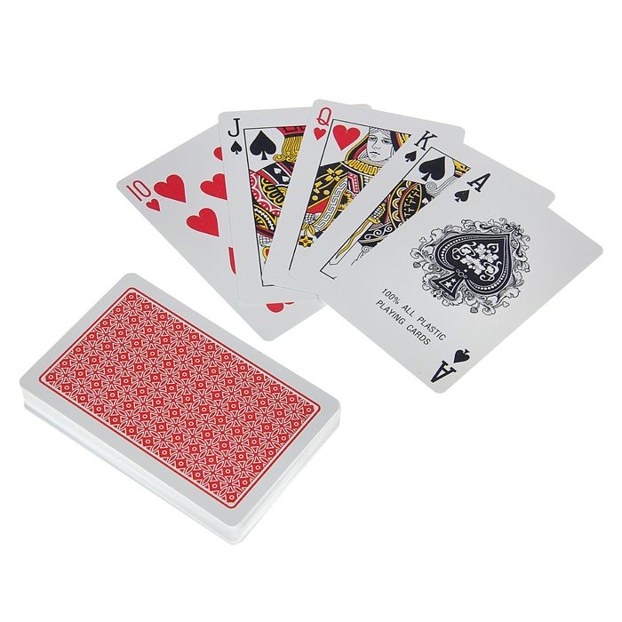 Набор игральных пластиковых карт "Ковбой", 2 колоды по 54 шт., 30 мкм, 8,5 × 5,6 см, микс