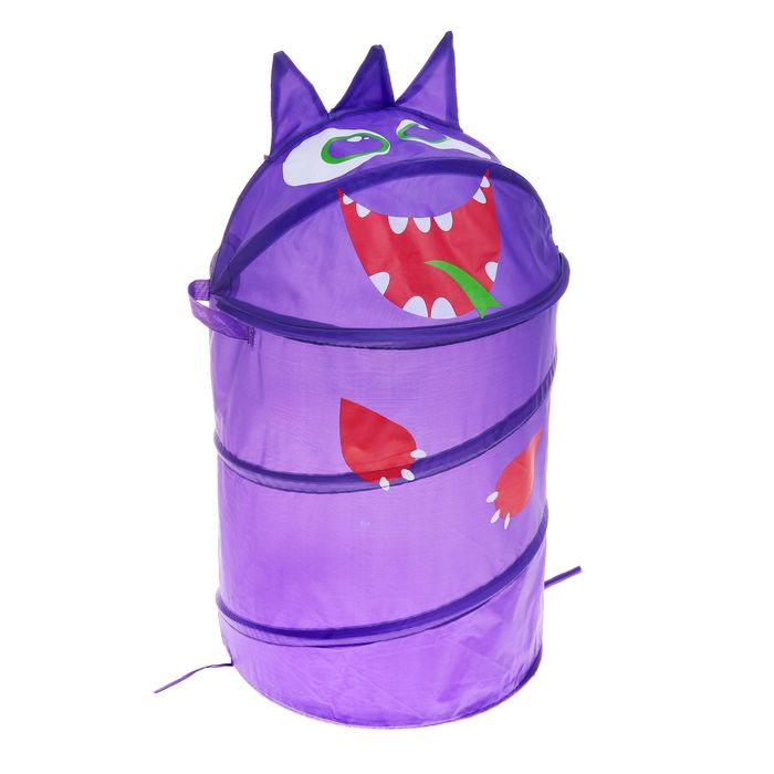 Корзина для игрушек "Монстрик" с ручками, 33,7 × 33,7 × 55 см