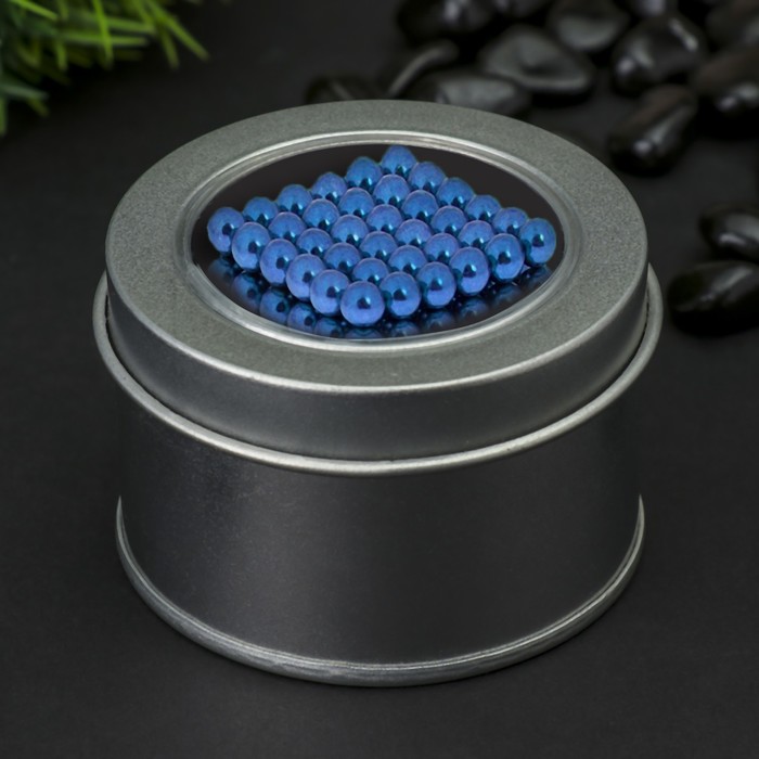 Антистресс магнит "Неокуб" 216 шариков d=0,5 см (синий)