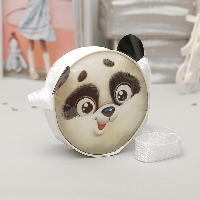 Сумочка детская "Пандочка" круглая с ушками, d=15,5см