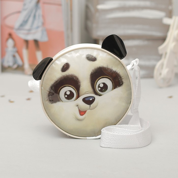 Сумочка детская "Пандочка" круглая с ушками, d=15,5см