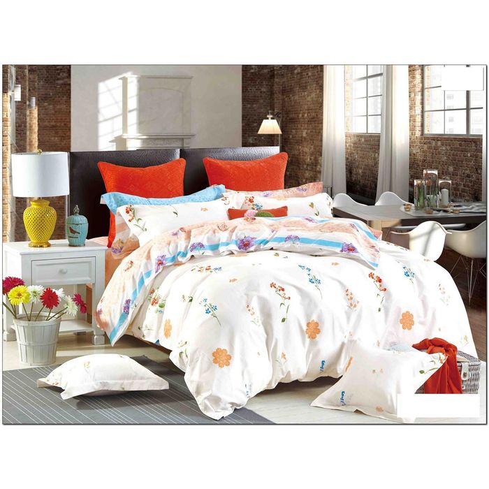 Постельное бельё 1,5 сп., размер 145х210, 145х210, 70х70-1 шт., сатин 120 г/м2 376