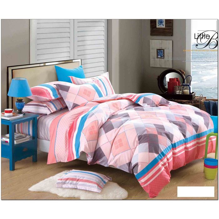 Постельное бельё 1,5 сп., размер 145х210, 145х210, 70х70-1 шт., сатин 120 г/м2 446