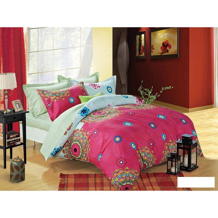 Постельное бельё 2 сп., размер 200х220, 180х210, 70х70-2 шт., сатин 120 г/м2 354