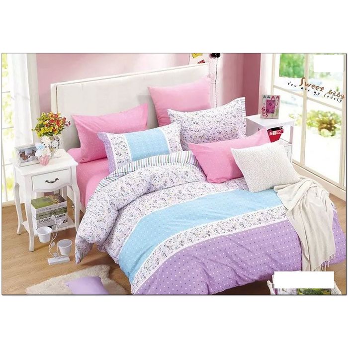 Постельное бельё евро, размер 240х220, 240х220, 70х70-2 шт., сатин 120 г/м2 452