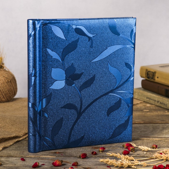 Фотоальбом магнитный 20 листов "Растительные узоры" металлический блеск МИКС 29х24,5х2,5см