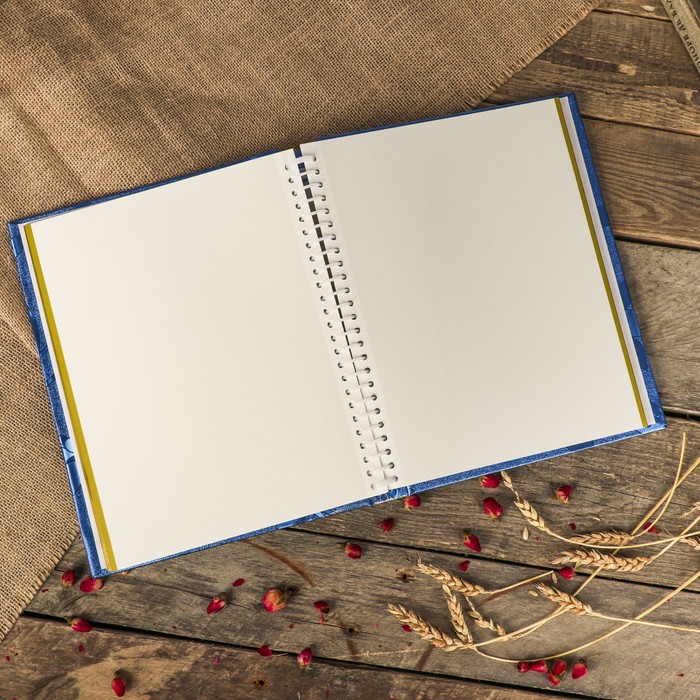 Фотоальбом магнитный 20 листов "Растительные узоры" металлический блеск МИКС 29х24,5х2,5см