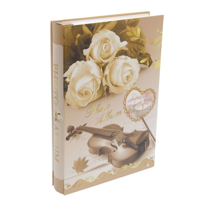 Фотоальбом на 180 фото 10х15 см "Музыка. Цветы" в коробке МИКС 33,5х23х5,5 см