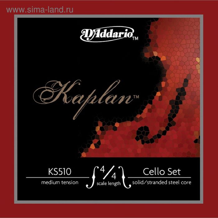 Комплект струн для виолончели  D'Addario KS510-4/4M Kaplan  размером 4/4, среднее натяжение   175897