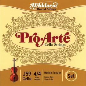 

Комплект струн для виолончели D'Addario J59-4/4M Pro-Arte размером 4/4, среднее натяжение