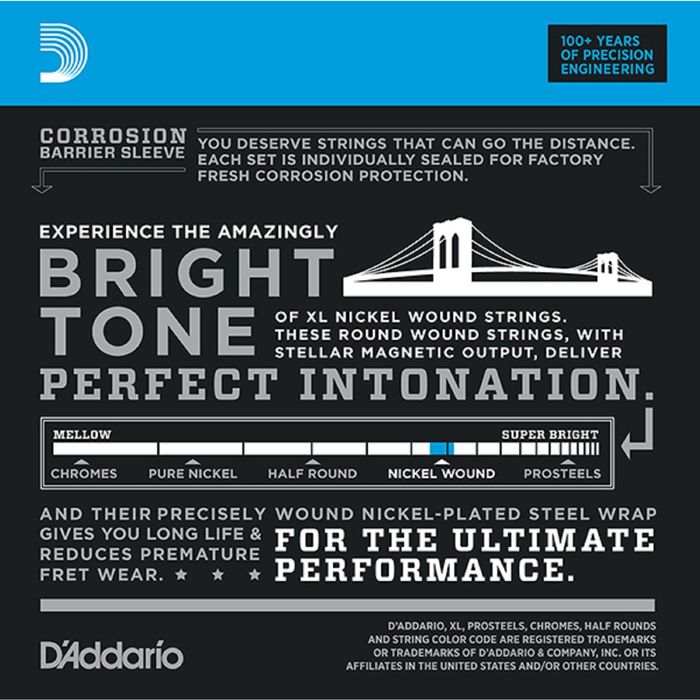 Струны для электрогитары D'Addariо EXL125-10P Nickel Wound S Light Top/Regular Bottom 9-46, 10 комп