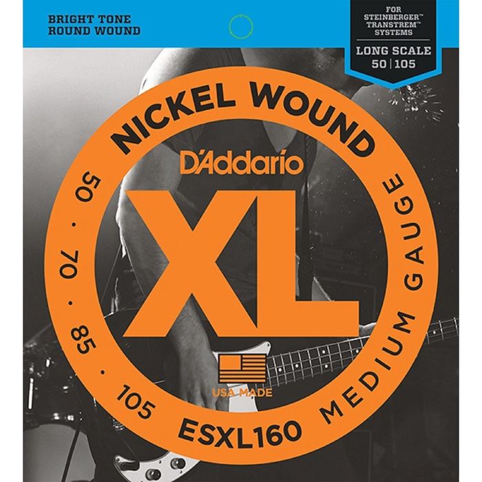 Комплект струн для бас-гитары D'Addario ESXL160 Nickel Wound, Medium, 50-105, шарик на 2 концах 17