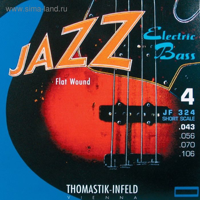 Комплект струн для бас-гитары Thomastik JR344 Jazz Round Wound