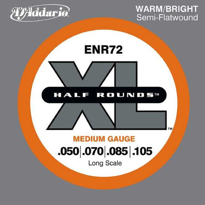 

Комплект струн для бас-гитары D'Addario ENR72 Half Rounds