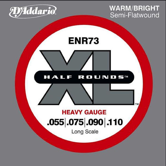 Комплект струн для бас-гитары D'Addario ENR73 Half Rounds