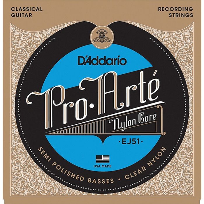 Струны для классической гитары D'Addario EJ51 Pro-Arte, полир. басовые струны, сильное натяжение 1