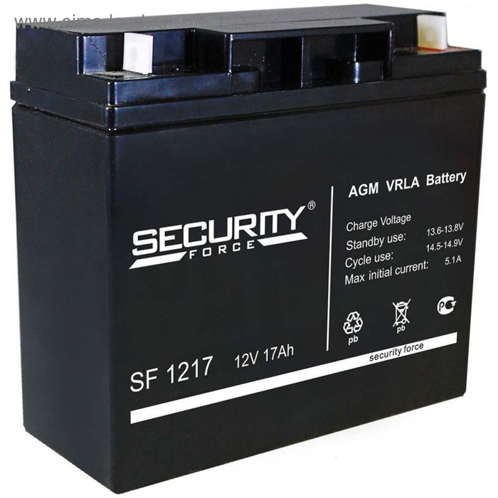 фото Аккумуляторная батарея security force sf 1217, 12 в, 17 ач