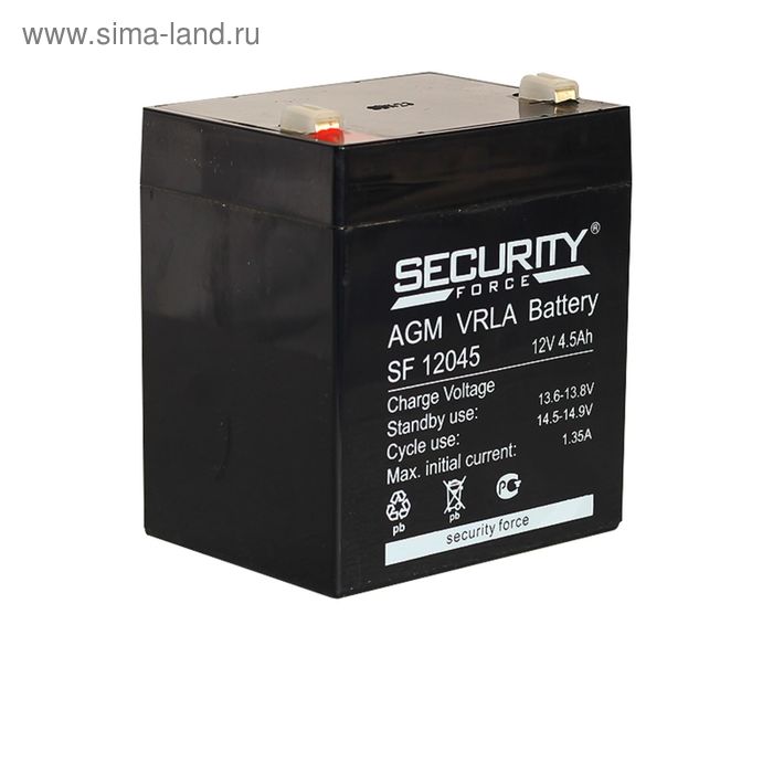 фото Аккумуляторная батарея security force sf 12045, 12 в, 4.5 ач