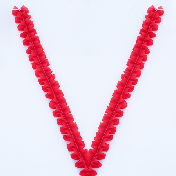 Лента-рюш «Свадьба» на капот, 3 м, красная