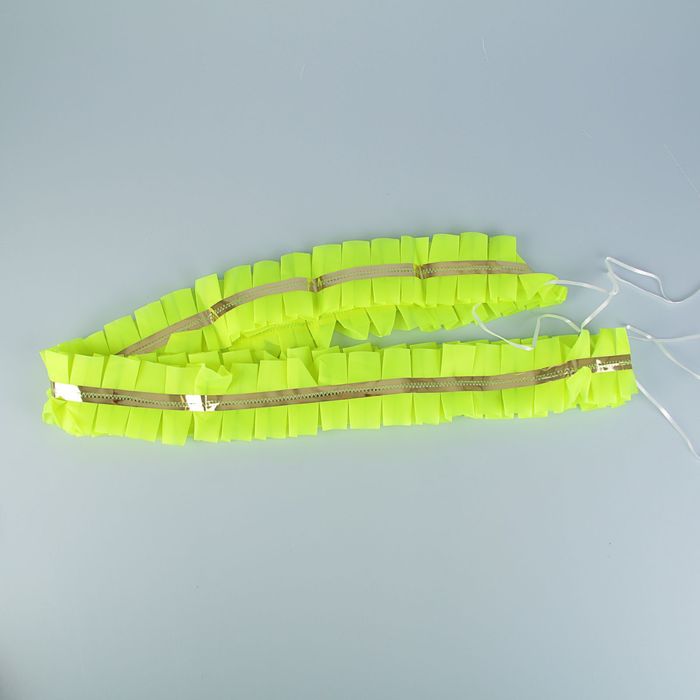 Лента-рюш «Свадьба» на капот, 3 м, салатовая