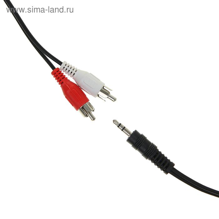 Кабель-переходник аудио Cablexpert CCA-458, Jack 3.5 мм(m)-2xRCA(m), 1.5 м, черный cable кабель аудио cablexpert cca 458 5m джек3 5 2xrca 5 0м