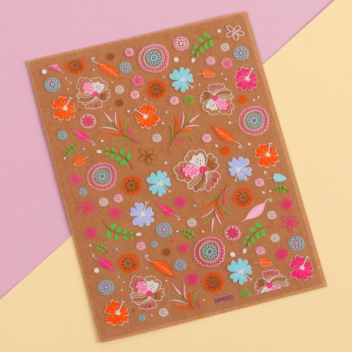 Слайдер-дизайн для ногтей "Ассорти", водный, разноцветный