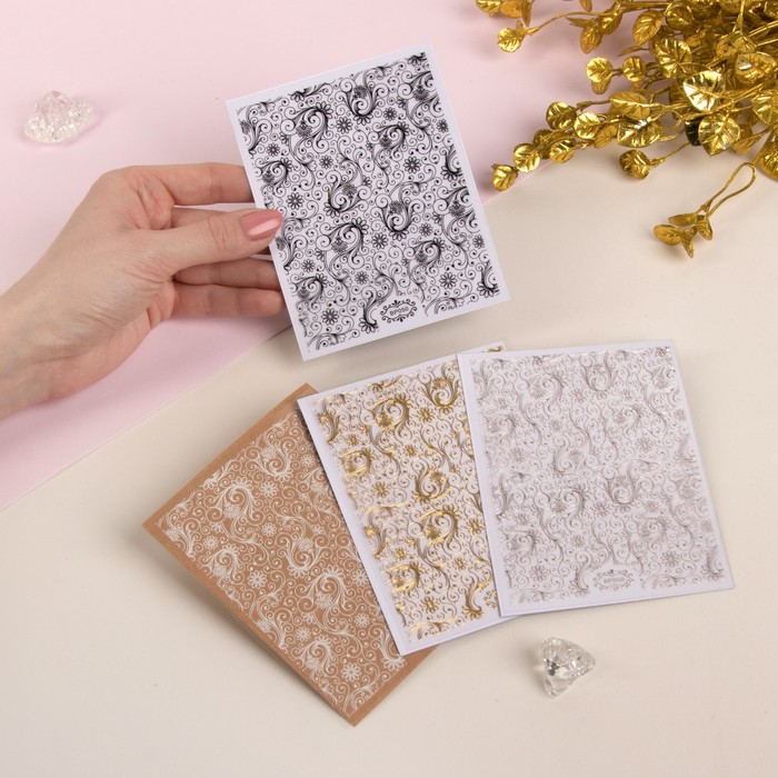 Наклейки для ногтей "Ассорти", цвета МИКС