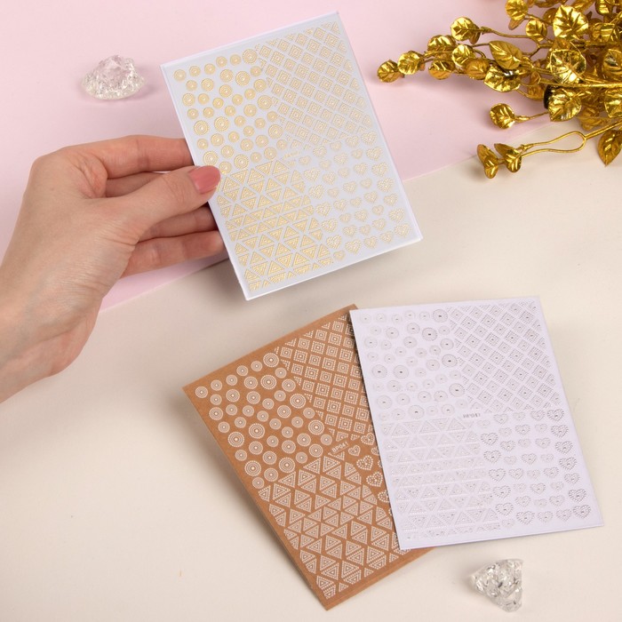 Наклейки для ногтей "Ассорти", цвета МИКС