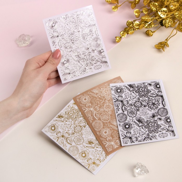 Наклейки для ногтей "Цветы", цвета МИКС