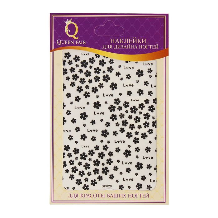 Наклейки для ногтей "Цветы", цвета МИКС