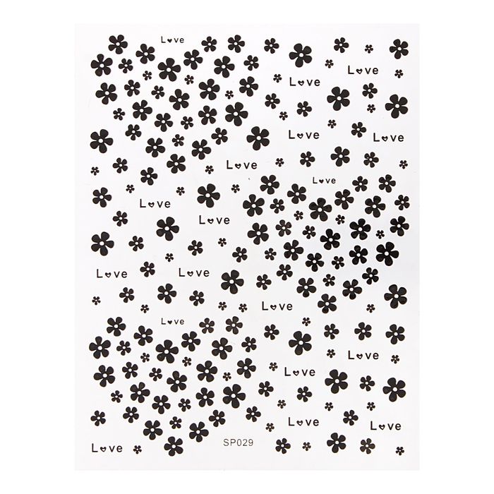 Наклейки для ногтей "Цветы", цвета МИКС