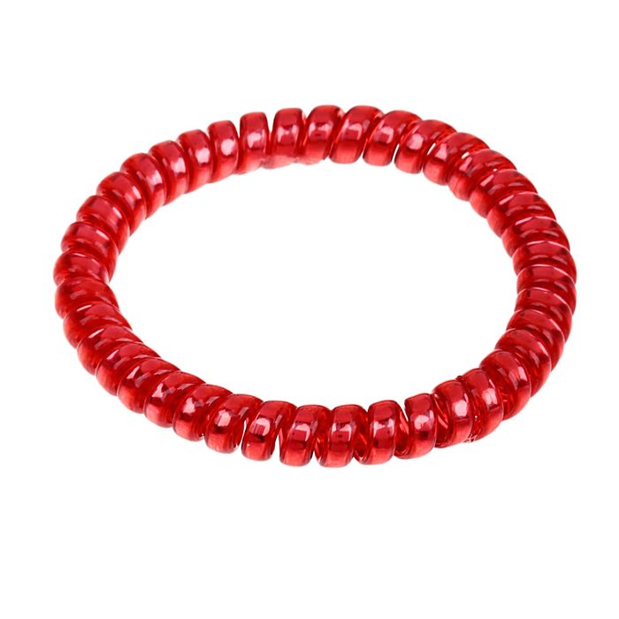 Резинка для волос "Пружинка", металлик, узкая, микс