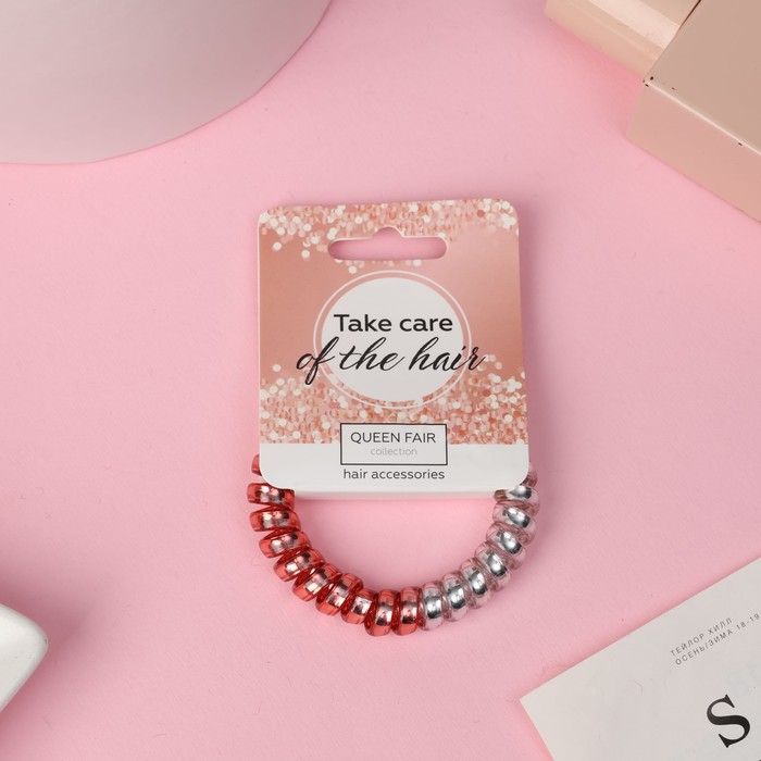 Резинка для волос "Пружинка", радуга, микс