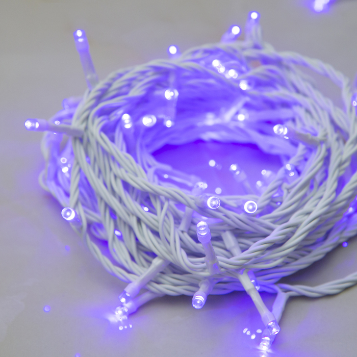 Гирлянда "Метраж" УМС, 10 м, Н.Б., LED-100-24В, б/контр., ФИОЛЕТ