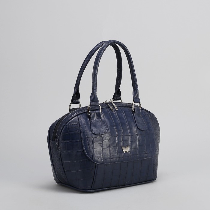 Сумка женская на молнии, 1 отдел, наружный карман, цвет синий