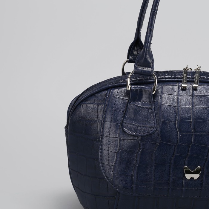 Сумка женская на молнии, 1 отдел, наружный карман, цвет синий