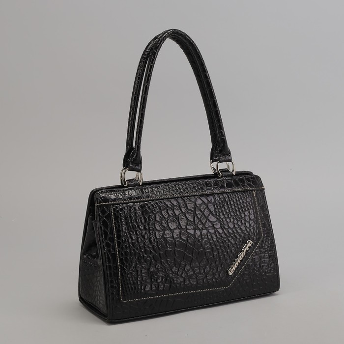 Сумка женская на молнии, 1 отдел, наружный карман, цвет чёрный