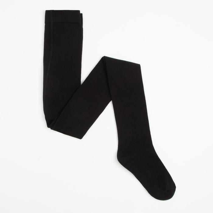 Колготки женские с махровым следом С339(К) черный, рост 158, р-р 23-25