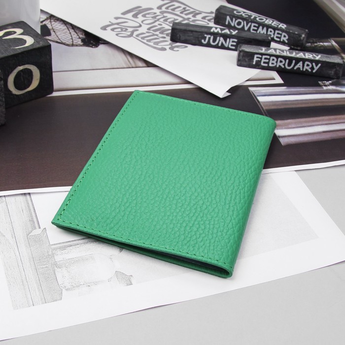 Обложка для автодокументов, флотер, цвет ярко-зелёный